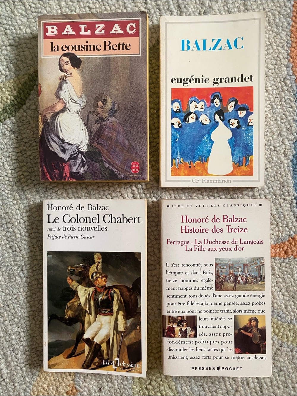 Honoré de Balzac - 4 French Language Paperback Books